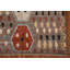 Tapis brun en laine noué à la main de conception unique 5 pi 1 po x 6 pi 4 po New Age