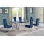 Ensemble de salle à manger en verre trempé transparent de 94 po x 46 po avec chaises en velours Hornick-1524866619-1504725744-1505097013