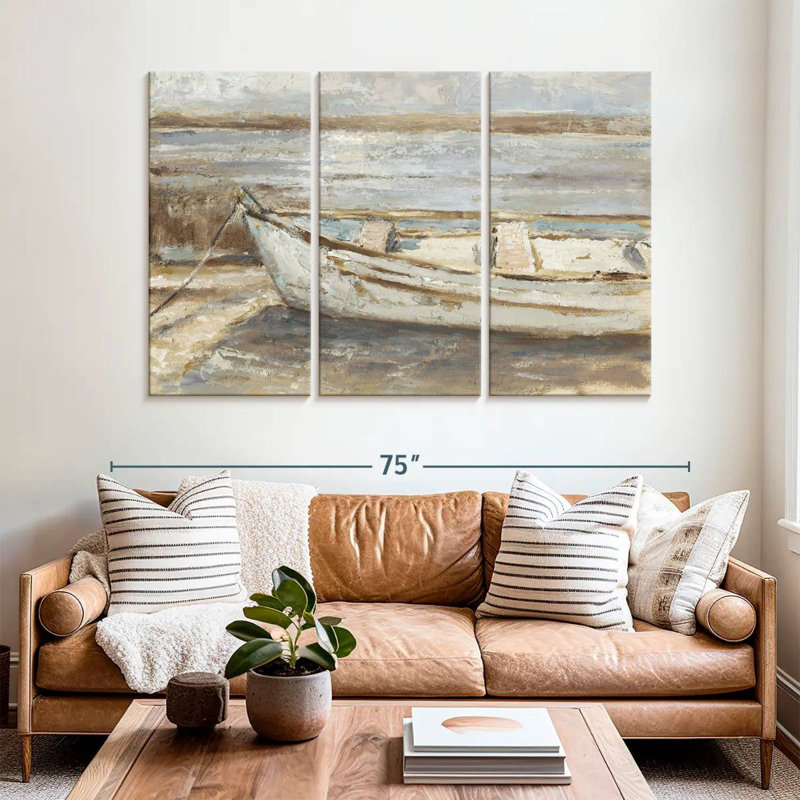 Mehar vieilli barque I, H 42 po x l 65 po