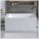 51'' Solid Surface Matte Tub, Freestanding Solid Surface Resin Stone Bathtub, Solid Surface Matte White Soaking Tub,Free Standing Tub With Overflow And Pop-Up Drain, Matte White