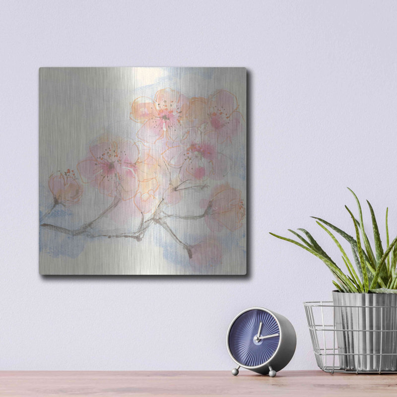 «Pink Blossoms III» par Chris Paschke, H 12 po x l 12 po