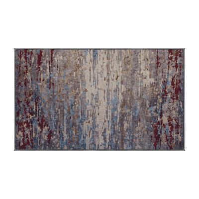Tapis gris soyeux et moelleux