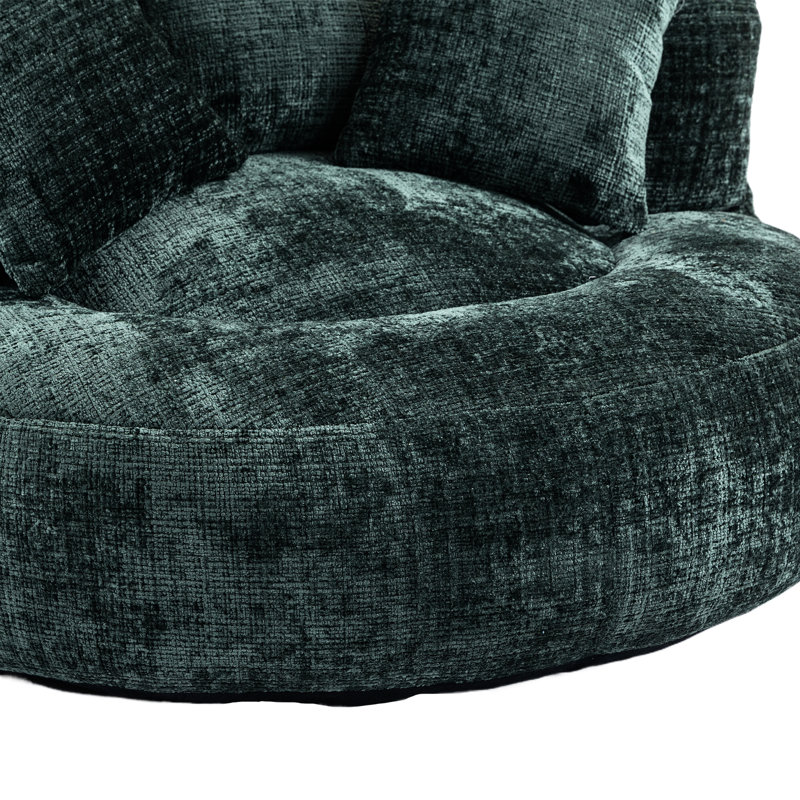 Chaise paresseuse rembourrée de mousse, revêtement en chenille, pour le salon de la chambre à coucher
