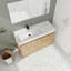 Meuble-lavabo simple 47,6 po avec plateau en résine Nafeesa