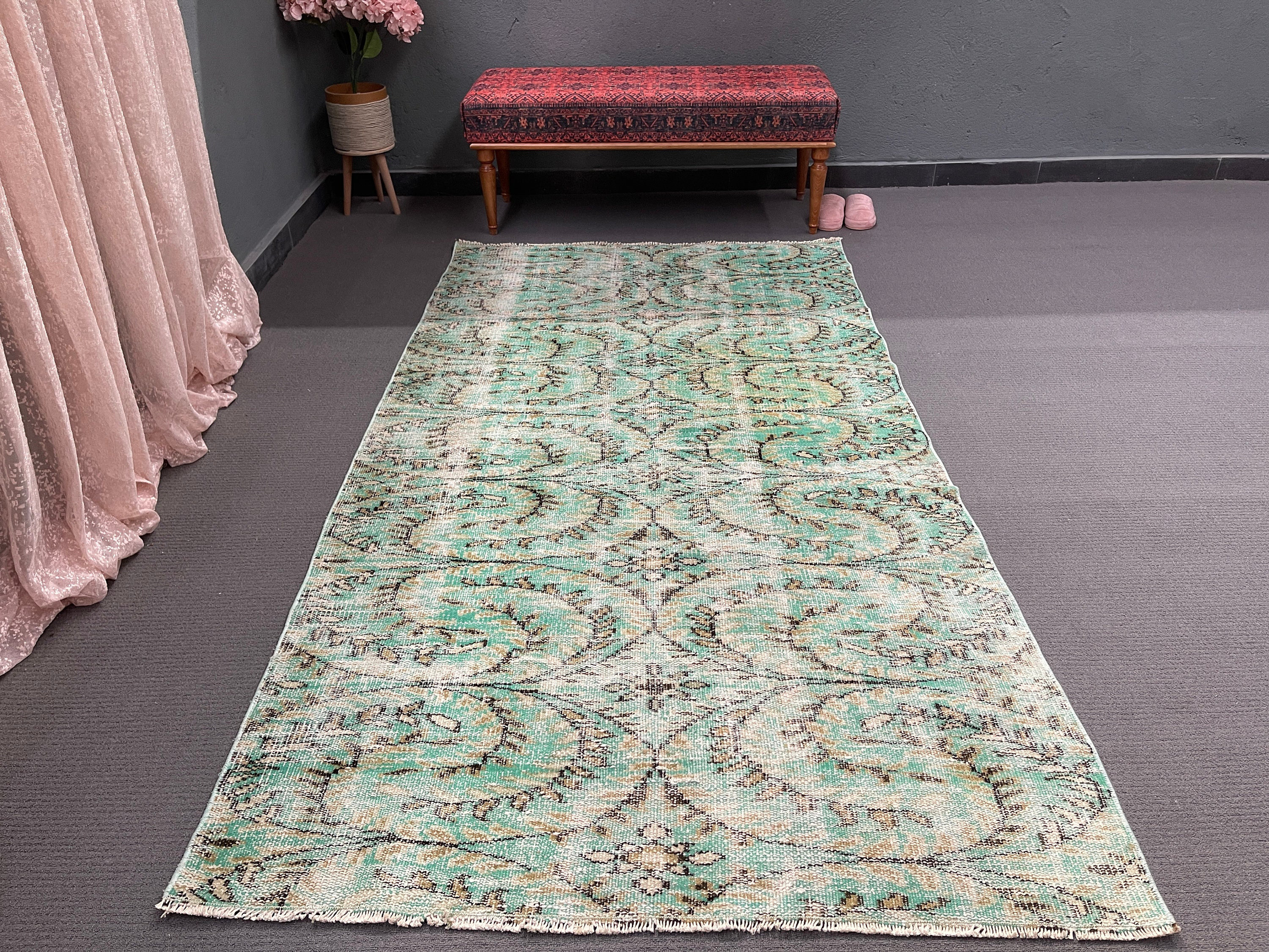 Lark Manor™ Vintage Patchwork Rug, 50.8x95.3 Inch Green Area Rug | Wayfair
