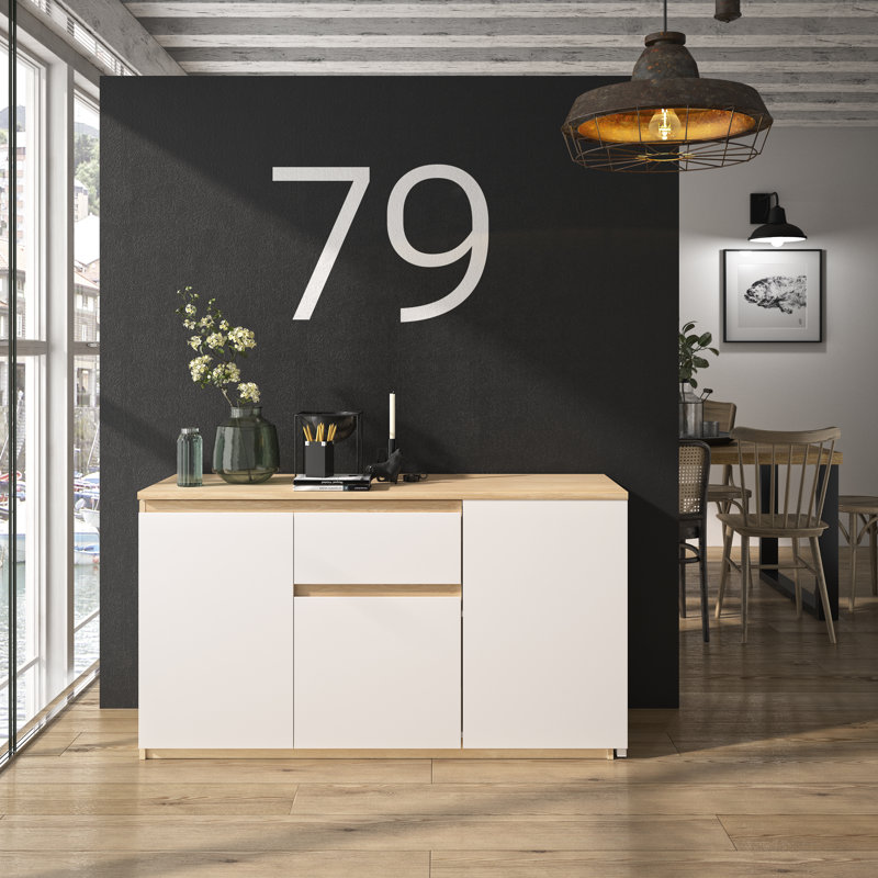 Jahier 136Cm W L-Shaped Desk with Cabinet