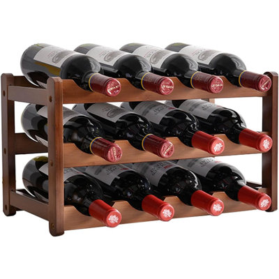Wine Rack Countertop, 12 Bottle Wine Racks For Wine Bottles Stor... by Mint Pantry