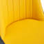 De 4 élégantes chaises de salle à manger, revêtement en cuir de polyuréthane gris-jaune, pieds en métal, coussin de siège épais pour une assise gracieuse dans la cuisine, la chambre à coucher, le bureau, le cuir orange et gris foncé contemporain, confortable et robuste-1527433906-1527433905-1527433907