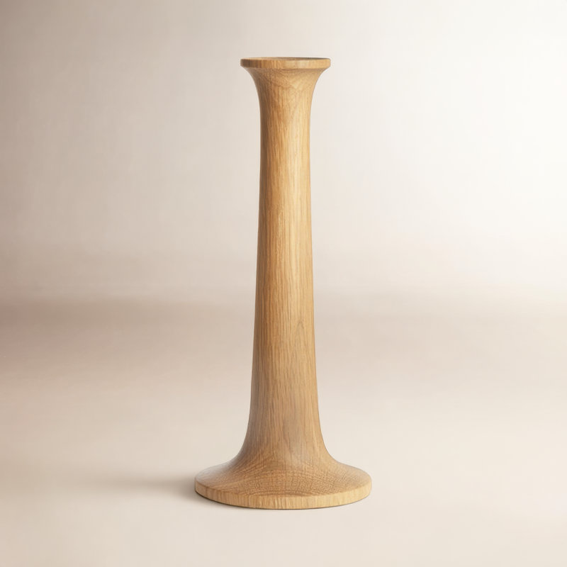 Bougeoir de table en bois massif, Chêne, H 9 po x l 4 po x P 4 po