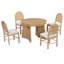 Table de salle à manger extensible 5 pièces avec chaise-223974918-223974917
