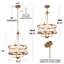 Luminaire suspendu perlé 4 lumières Boho Farmhouse