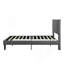 Queen Size Upholstered Platform Bed Frame with Headboard, Strong Wood Slat Support-1460436548