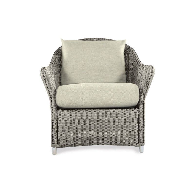 Weekend Retreat Outdoor Lounge Chair, Pewter, Canvas Natural Sunbrella® Canvas
