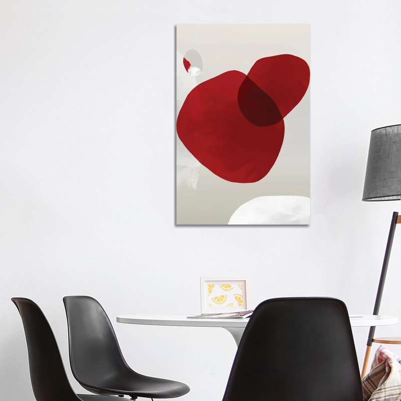 Red - Geo by Danilo De Alexandria - Wrapped Canvas Print, 45.72cm H x 30.48cm W
