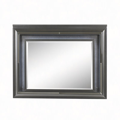 Gray Finish Mirror W/Led