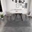Ensembles de table de salle à manger extensible et moderne avec chaises rembourrées