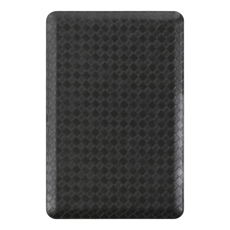 Tapis de cuisine antidérapant Bodella, Rectangle 2 pi x 3 pi, Noir