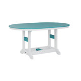 Berlin Gardens Garden Classic Regular Top With White Base 64″ Oblong Table