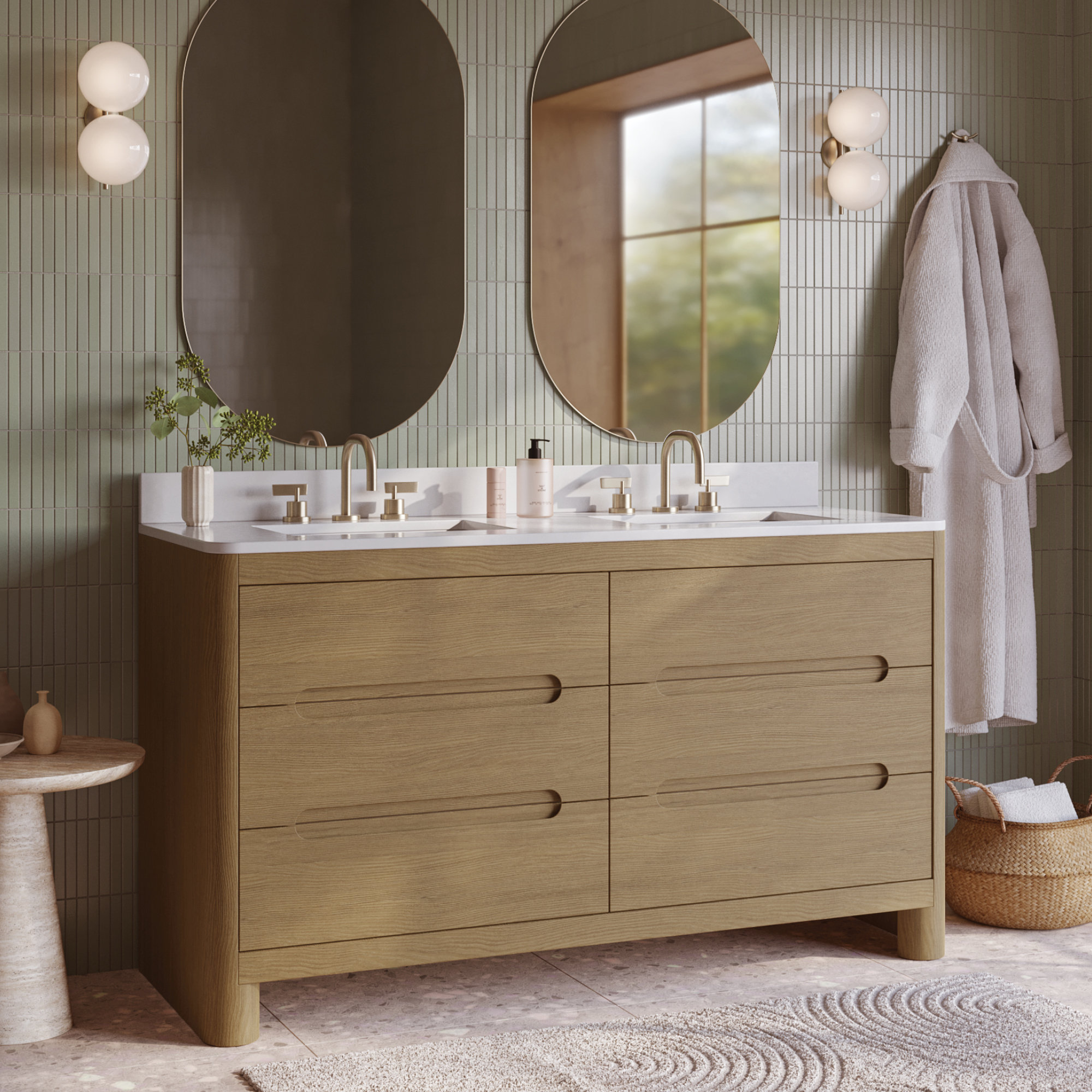 Oslo 60" Double Bathroom Vanity
