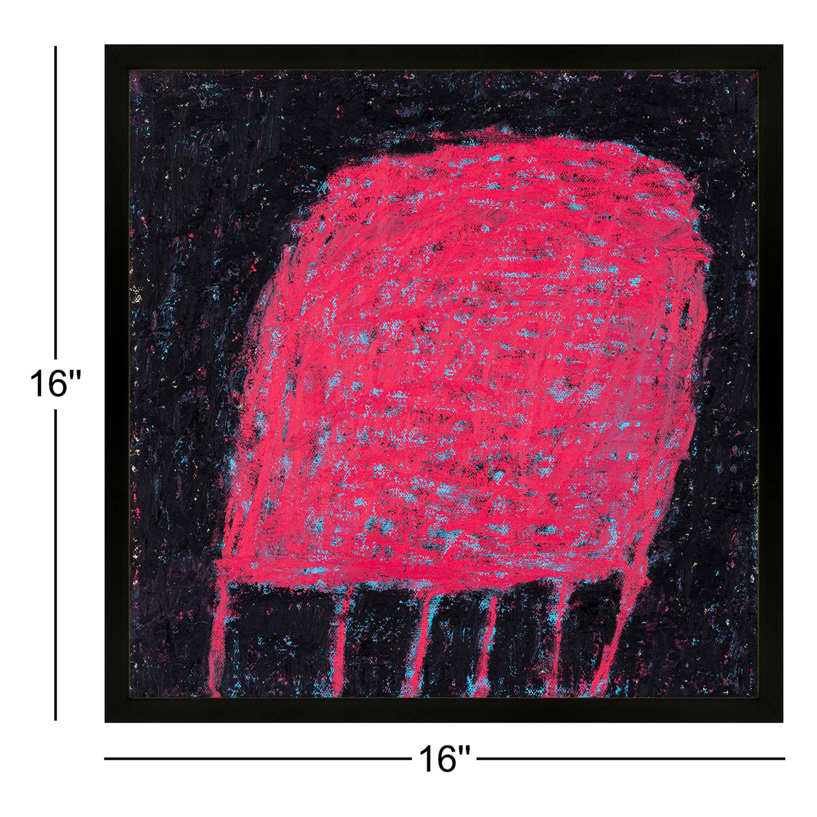 Dreya "Love Bug" Print by Stephanie Dennis, Black, 16" H x 16" W  x 1.25" D