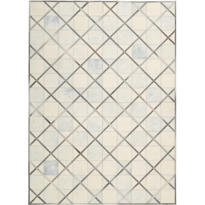 Tapis zone beige en coton handwoven Rosenblatt