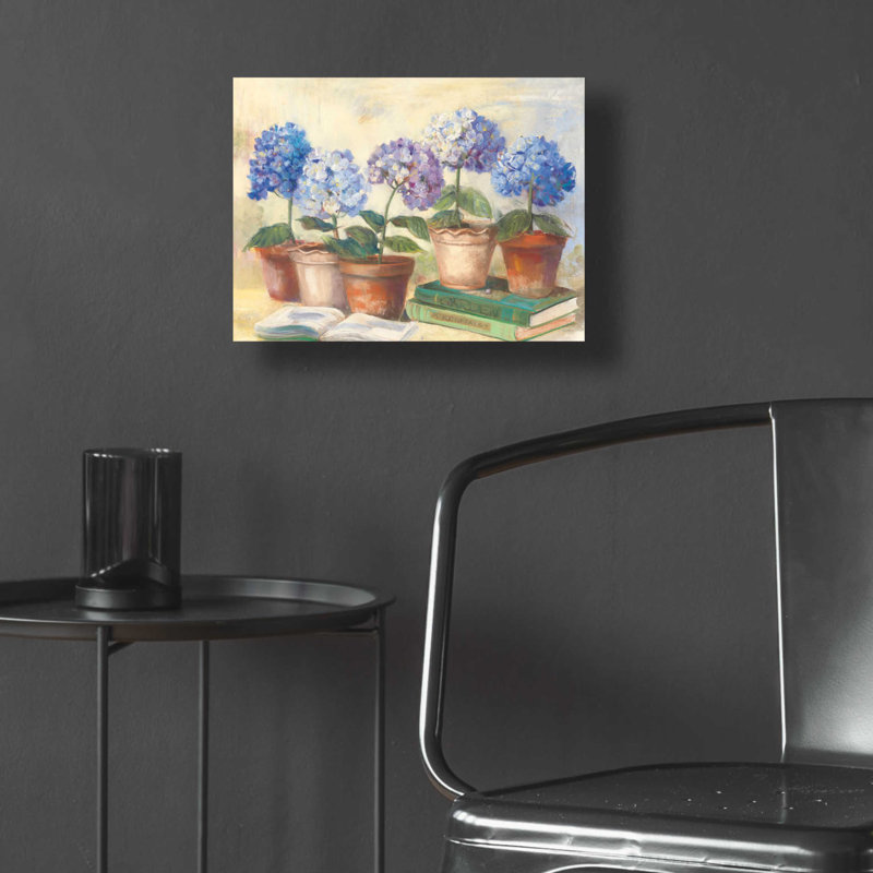 «Gardeners Hydrangeas» par Carol Rowan, H 12 po x l 16 po x P 0,13 po