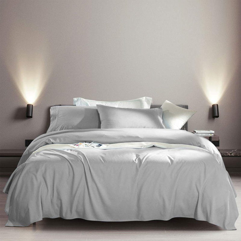 Microfiber 6 Pieces Bed Sheet Sets, King Sheet Set with 3 Additional Pieces, Gray