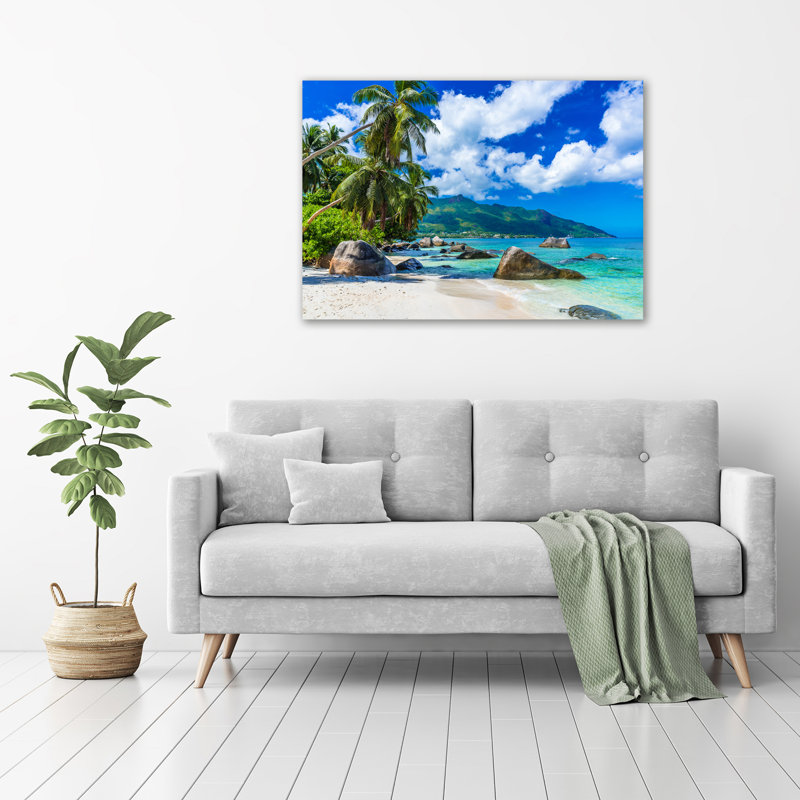 Seychelles Beach - Wrapped Canvas Print