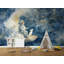 Panneau mural astronaute lune amovible étoiles-915528040-915528036