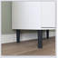 Armoire de rangement haute avec 2 portes vitrées et 2 portes, grande armoire de cuisine