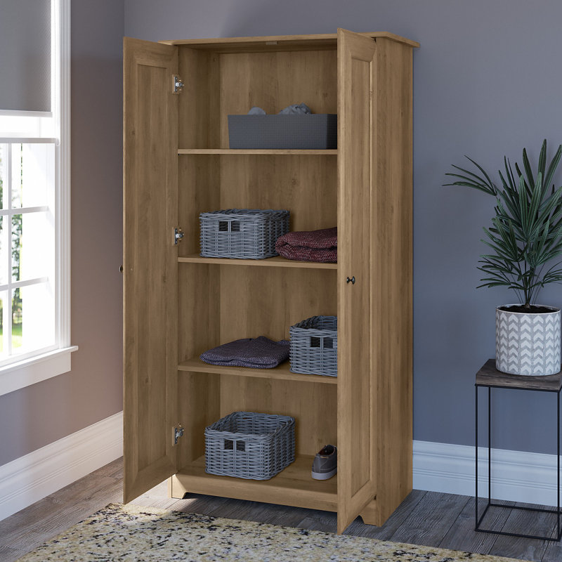 Armoire de rangement à 4 tablettes Huckins, Brun