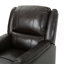 Fauteuil inclinable souple, fauteuil inclinable coulissant en polyuréthane brun avec pivot et fauteuil inclinable manuel