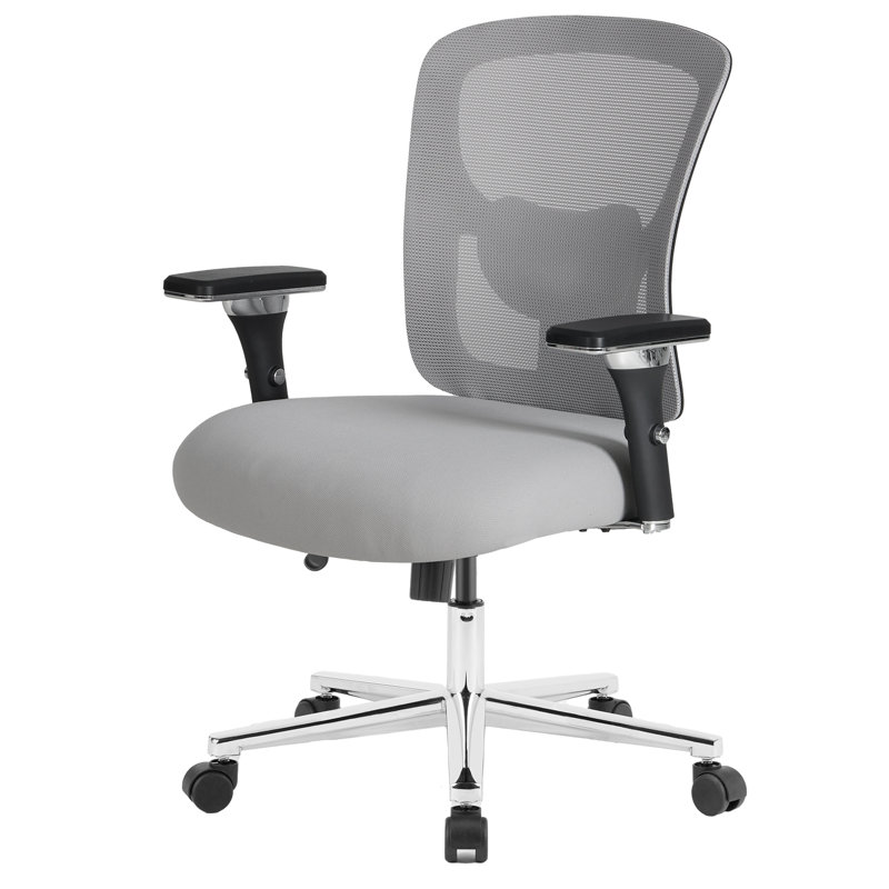 Lisabella 26.7" Wide Ergonomic Home Office Mesh Chair for 500LBS with Adjustable Lumbar Support, Gray