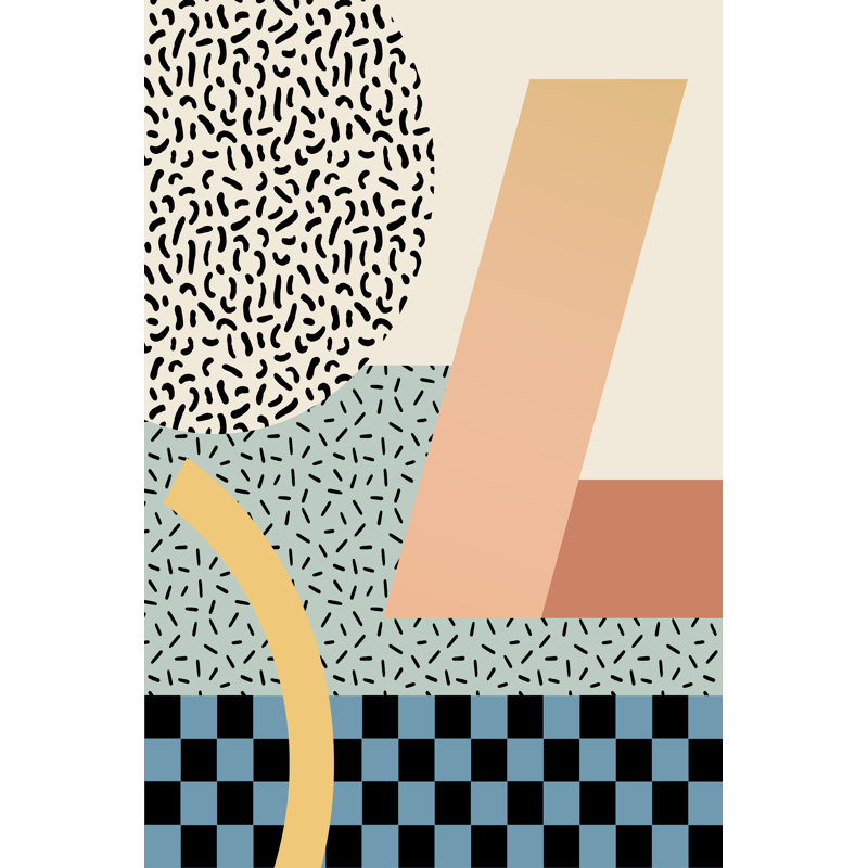 Modern Memphis IV - Wrapped Canvas Print, 46cm H x 30cm W