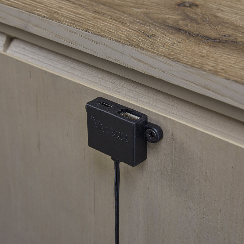 Table de chevet, gauche, finition chêne noueux, rangement pour meubles de chambre à coucher | Idée de cadeau