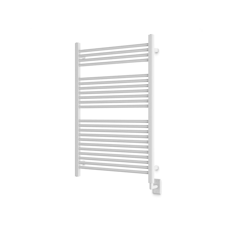 Denby Wall Mount Electric Towel Warmer, White, 44" H x 29.5" W x 5.19" D