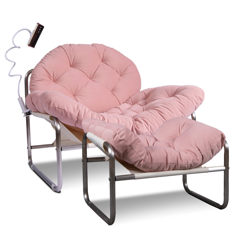 Ensemble de fauteuils d'appoint et de repose-pieds Modern Modern, Rose