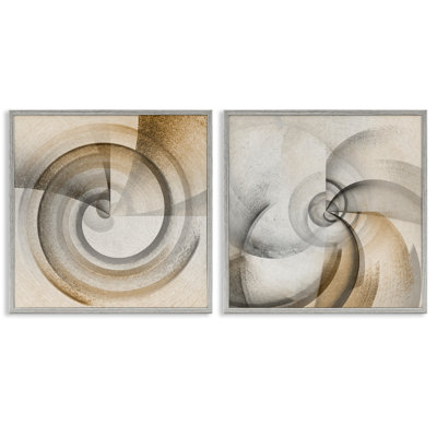  Spinning Vortex Abstractions 2 PC Giclee Art Set by Noah Bay
