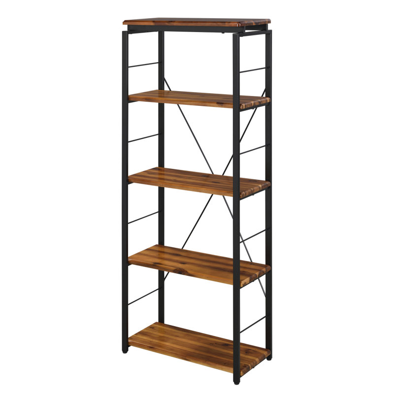 Bibliothèque à 4 tablettes pour rangement de bureau personnel