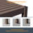 Outdoor LED Stripe Full Aluminum Pergola with Adjustable Louvers and Concealed Water Drainage System-111175483