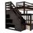 Twin-Twin Over Full L-Shaped Bunk Bed With 3 Drawers, Portable Desk And Wardrobe, Espresso(OLD SKU:LT100542AAP)-1815436207