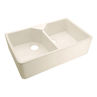Jolie 31.5'' L Double Bowl Fireclay Kitchen Sink