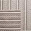 Tapis ivoire / noir en coton tissé à la main à motif géométrique Bester-19562465
