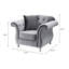Fauteuil Chesterfield de 47,25 po de large Georgie