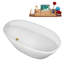 Baignoire autoportante 51 "avec drain interne Streamline-101686551