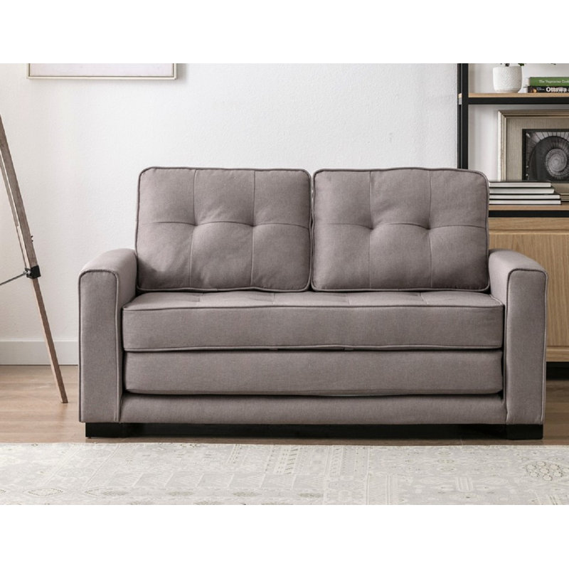 Lizeth Upholstered 58'' Loveseat, Light Brown