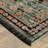 Tincie Traditional Floral Medallion Teal / Rust Wool Blend Area Rug-1292374590-1292374591