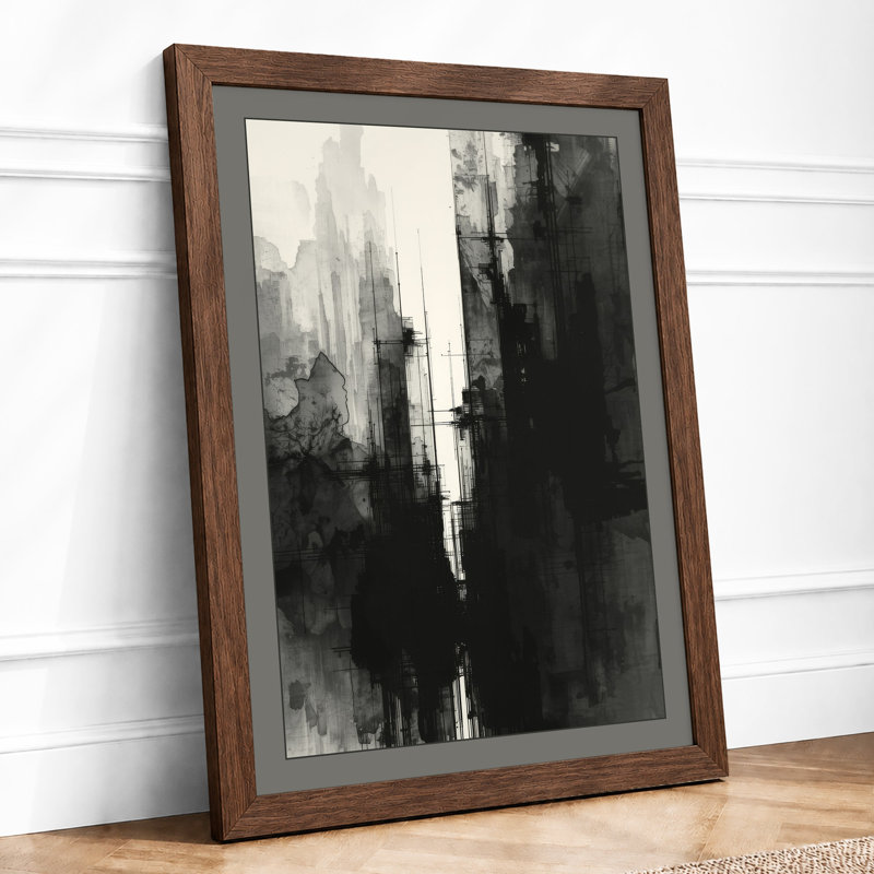Urban Alleyway Industrial - Framed Print, A3 - 42.0 x 29.7 cm, Walnut
