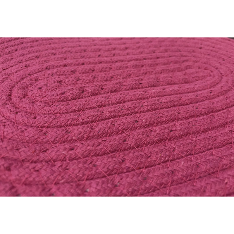 Cotton Oval 4 Piece Trivet Set, Pink