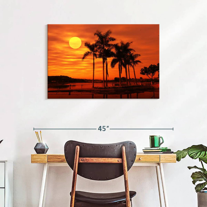 Orange Beach Scene, 24" H x 36" W